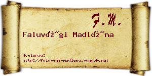 Faluvégi Madléna névjegykártya